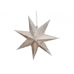 Gwiazda wisząca z papieru Srebrna 45 cm
