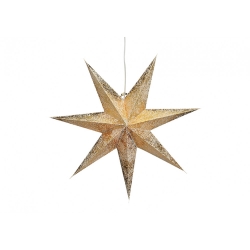 Gwiazda wisząca z papieru Złota 60 cm