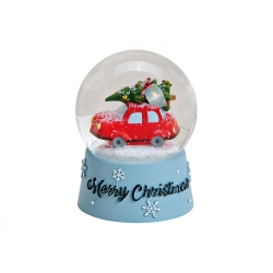 Kula śnieżna świąteczna Pozytywka Auto i płatki śniegu L