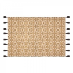 Chodnik, dywanik z bawełny w kolorze Beżu i Złota 60cm x 90 cm
