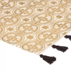 Chodnik, dywanik z bawełny w kolorze Beżu i Złota 60cm x 90 cm