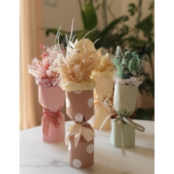 Bukiecik z suszonych kwiatów Mini Cream