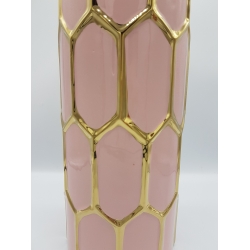 Wazon ceramiczny różowo - złoty 42 cm