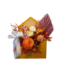 Flower Box Jesienny Welurowa Koperta Pumpkin