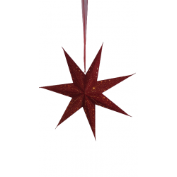 Gwiazda flokowana z papieru Burgund 60 cm