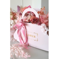 Flower Box na Dzień Mamy, Dzień Nauczyciela Różowe Kwiaty
