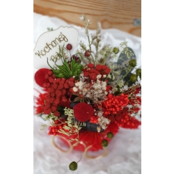 Flower Box na Dzień Babci Suszone Kwiaty