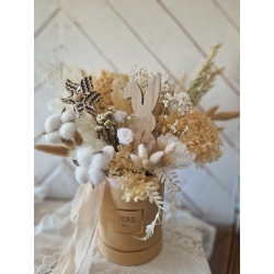 Flower Box Stroik Wielkanocny naturalny Stabilizowane i suszone kwiaty i rośliny BOHO