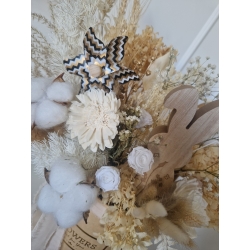 Flower Box Stroik Wielkanocny naturalny Stabilizowane i suszone kwiaty i rośliny BOHO