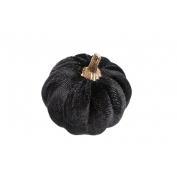Dynia ozdobna welurowa dekoracja jesienna PUMPKIN BLACK S