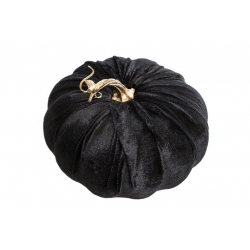 Dynia ozdobna welurowa dekoracja jesienna PUMPKIN BLACK L