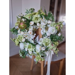 Wianek na drzwi " Poranna Rosa" 50 cm