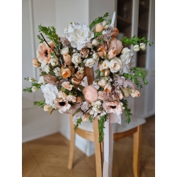 Wianek na drzwi wiosenno - wielkanocny "Pocałunek Wiosny" 45 cm