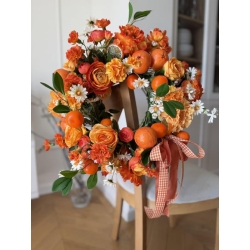 Wianek na drzwi Mandarynkowa Oranżada 45 cm