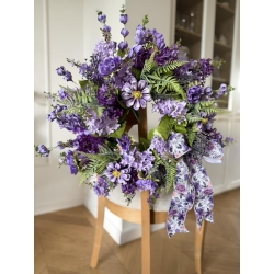 Wianek na drzwi " W Krainie Bzów" 50 cm