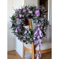 Wianek na drzwi " Lawendowy Szept" 45 cm