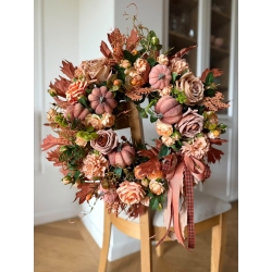 Wianek jesienny na drzwi PRALINE 50 cm
