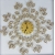 Zegar ścienny złoty z kryształkami Glamour 59 cm