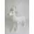 Renifer Biały brokatowy Dekoracja świąteczna 27 cm