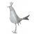 Ptak metalowy w koronie - Figurka dekoracyjna