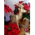 Renifer Złoty brokatowy Dekoracja świąteczna 27 cm